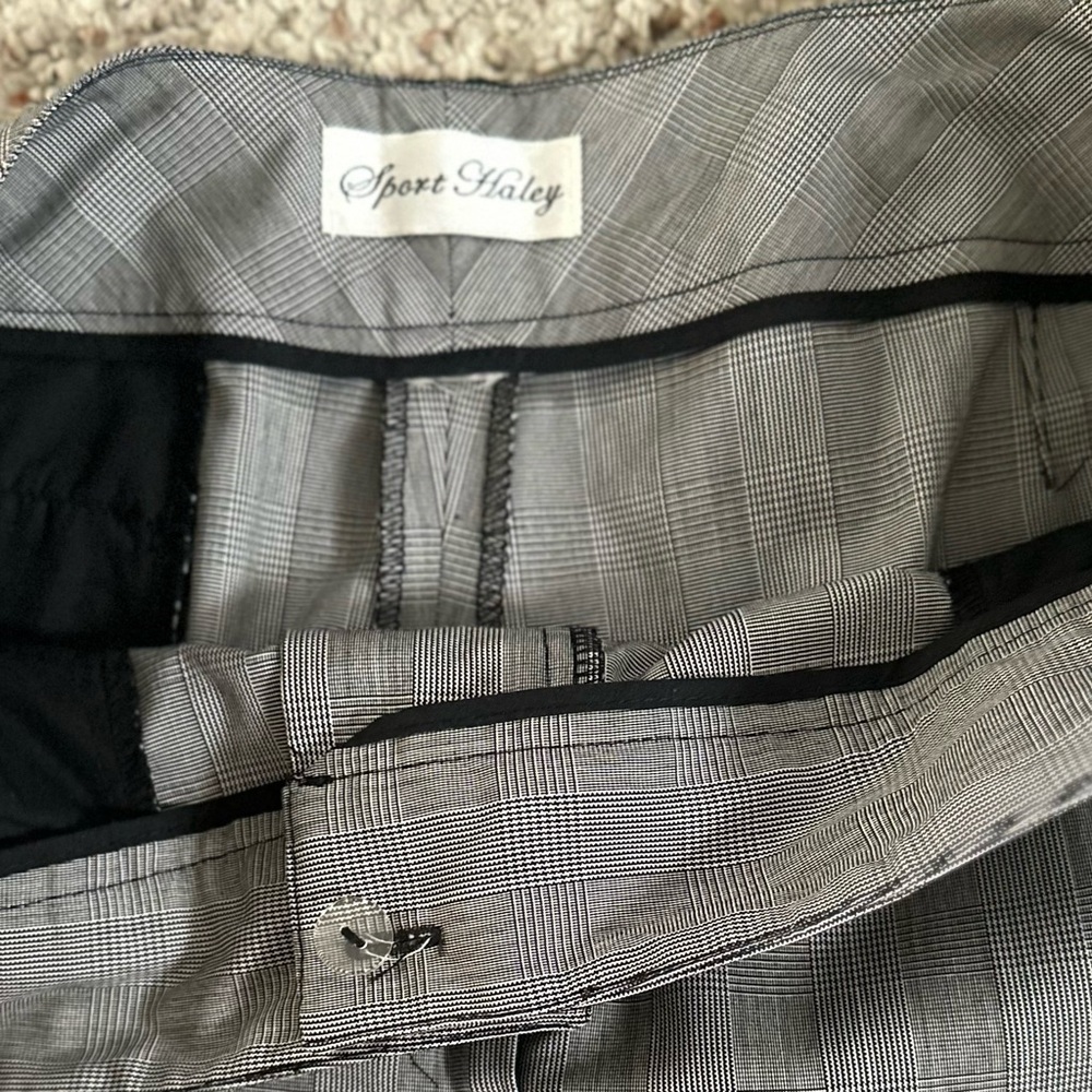 Sport Haley Bermuda Shorts Black Plaid Size See Measurements - Picture 4 of 6